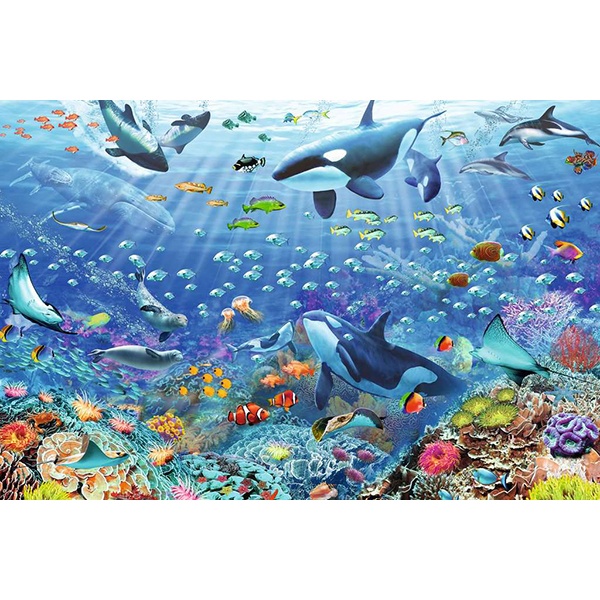 Puzzle 3000p Colorido Mundo Submarino - Imagem 1