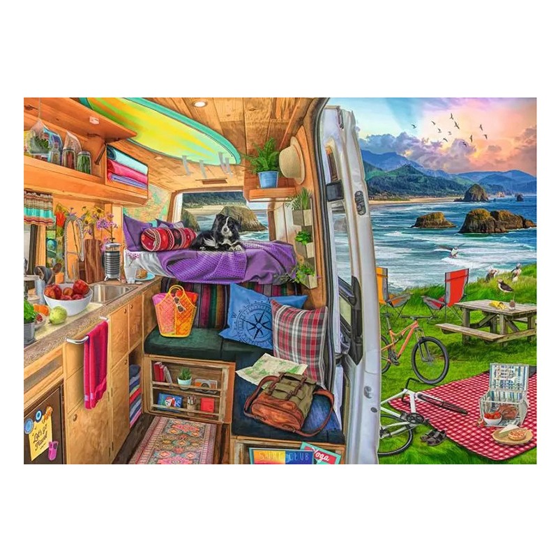 Puzzle 500p Vistas desde la Autocaravana - Imagen 1