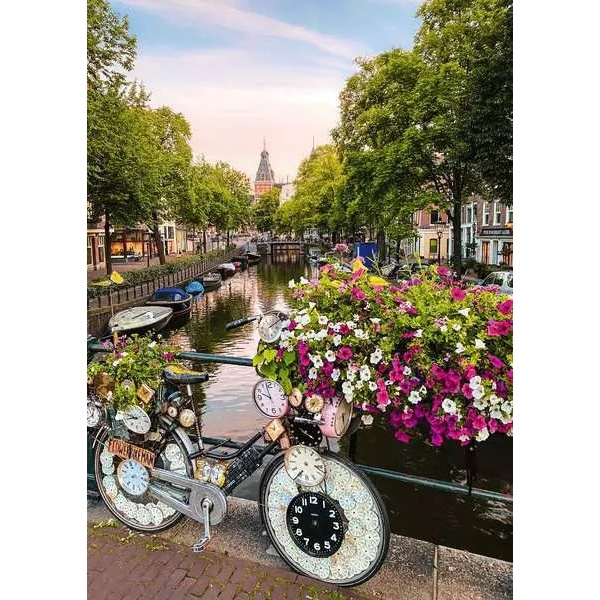 Puzzle 1000p Bicicletas de Amsterdã - Imagem 1