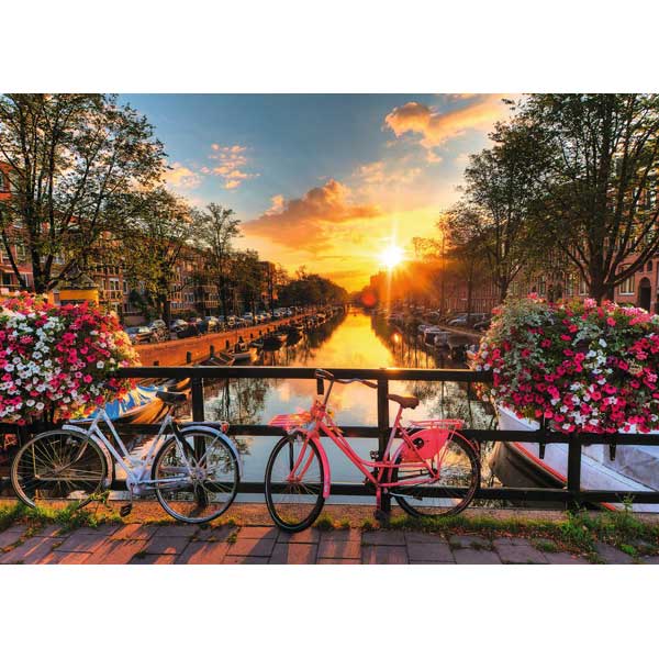 Puzzle 1000p Bicicletas en Ámsterdam - Imatge 1