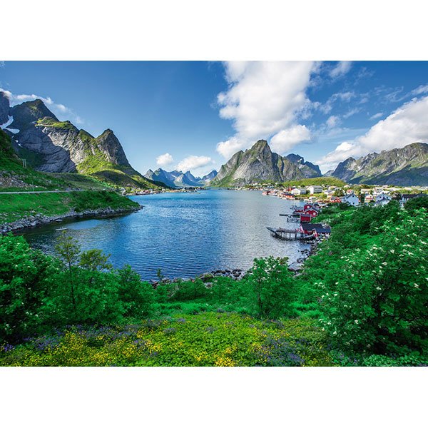 Puzzle 1000p Vista de Lofoten Noruega - Imagen 1