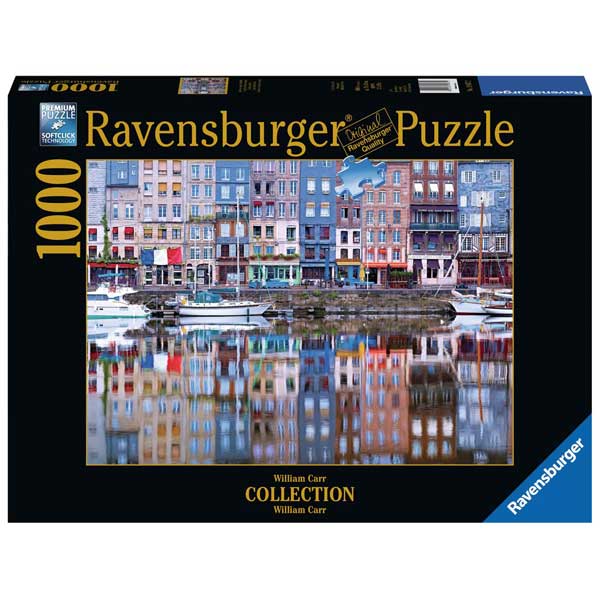 Puzzle 1000p Honefleur reflejada en el agua - Imagen 1