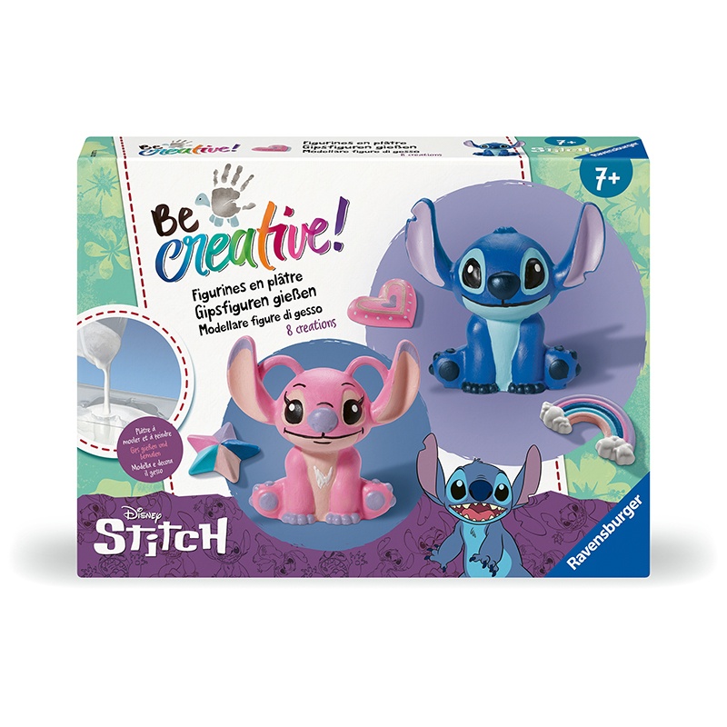 Juego de manualidades BeCreative Figuras de Stitch en Yeso