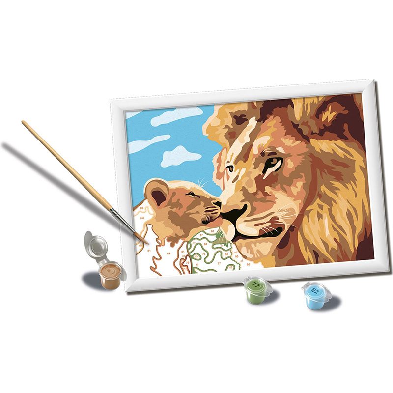 CreArt Pinta por Números León y Cachorro - Imagen 1