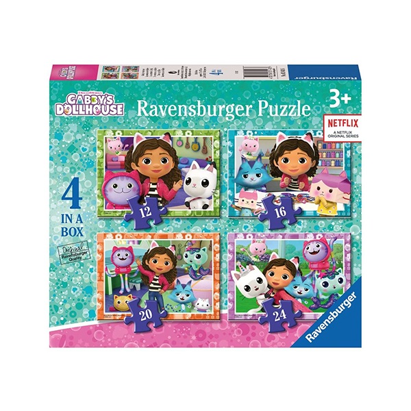Gabby's Dollhouse Puzzle 4 in a Box - Imagen 1