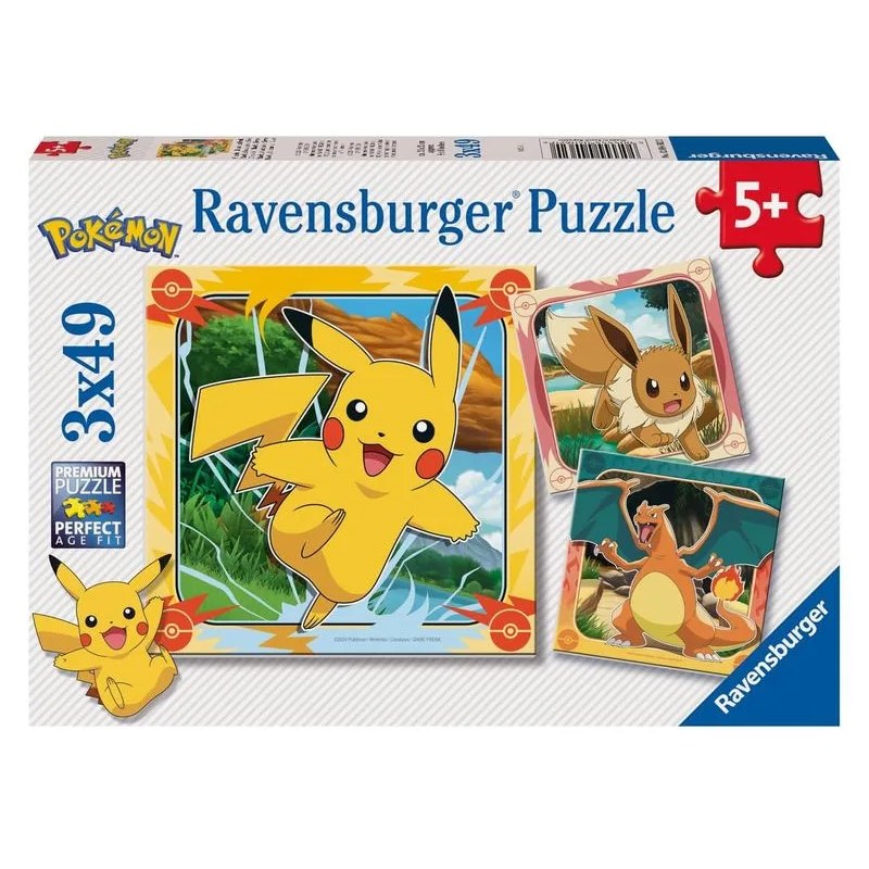 Pack Puzzles 3x49p Pokemon 