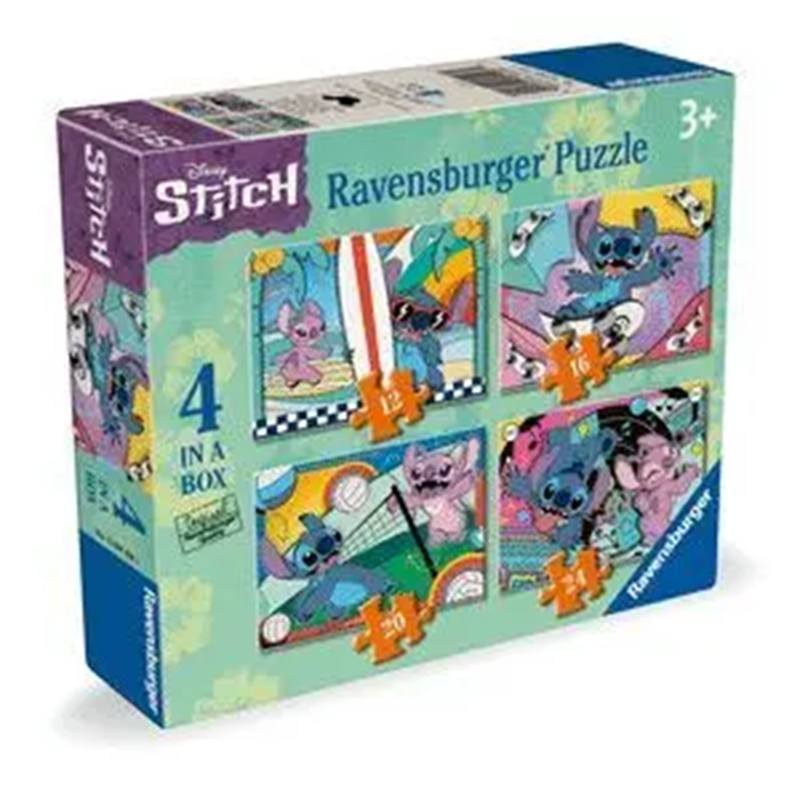 Puzzle Disney Stitch 4em1 12+16+20+24p