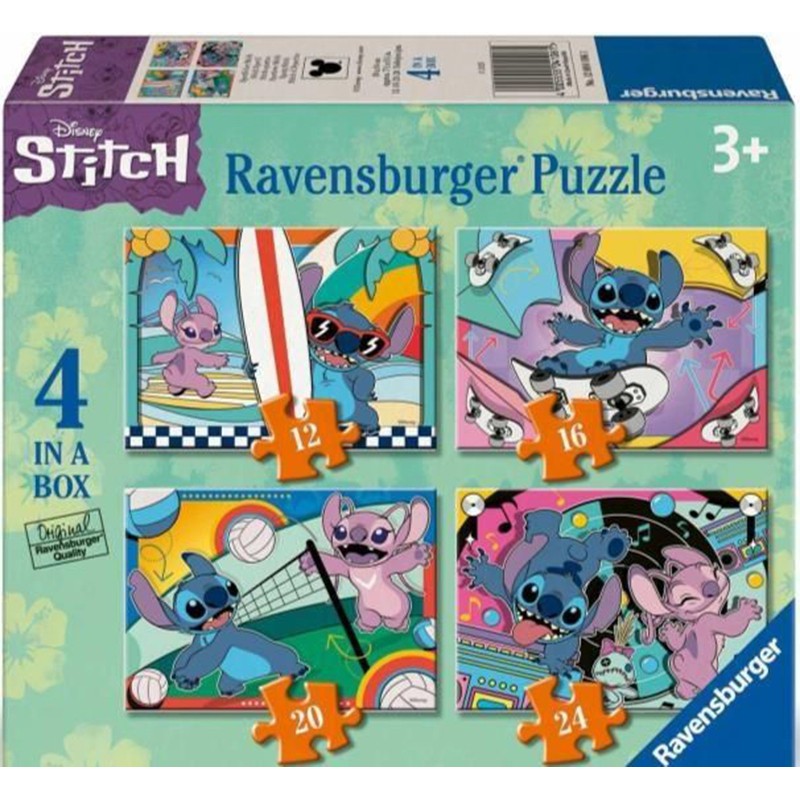 Disney Stitch Puzzle 4en1 12+16+20+24p - Imagen 1