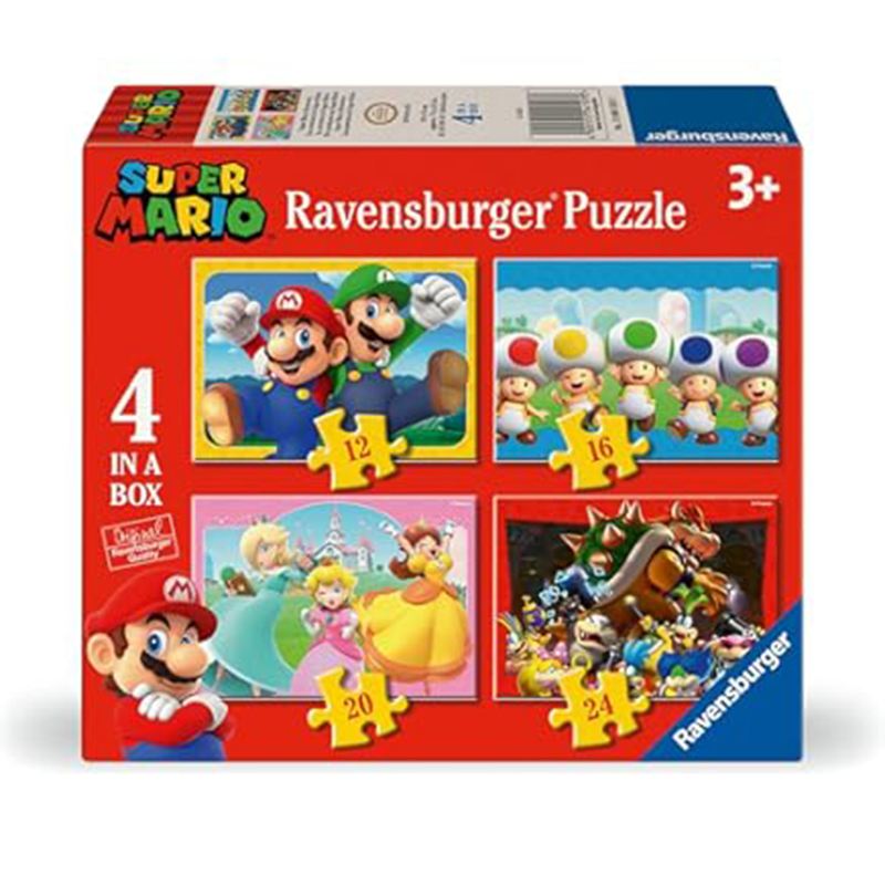 Pack 4 Puzzles 12+16+20+24p Super Mario