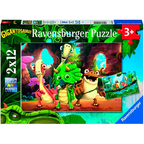 Puzzle 2x12p Gigantossauro - Imagem 1