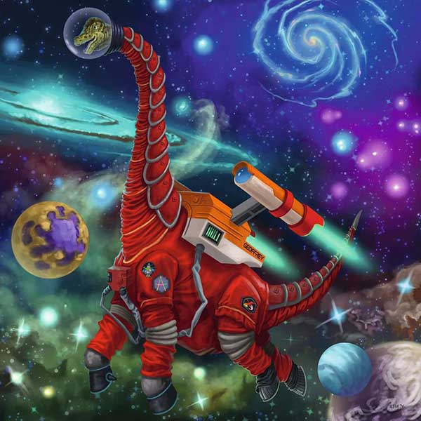 Puzzle 3x49p Dinosaurios en el Espacio - Imagen 3