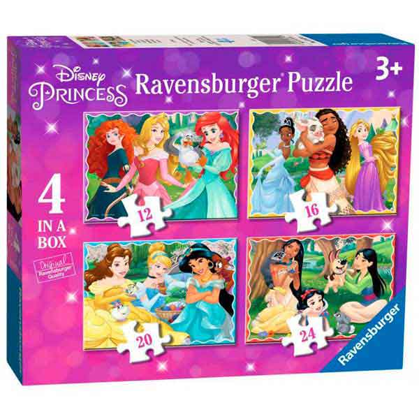 Puzzle 4x42p Disney Princesses Bumper Pack - Imagem 1
