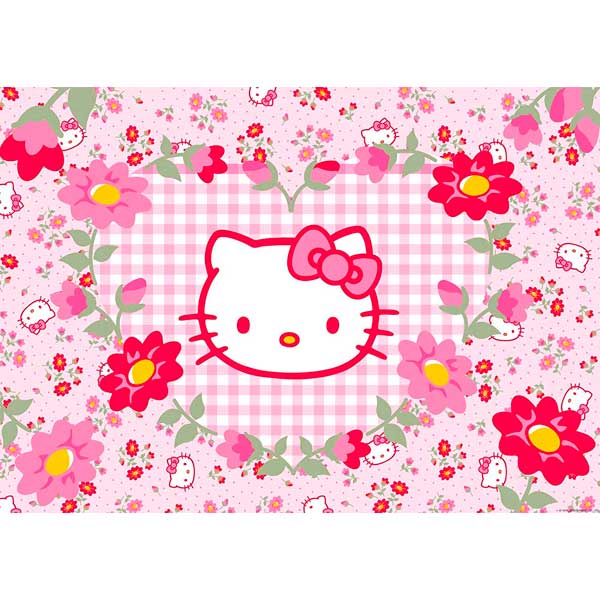 Hello Kitty Puzzle 24P Em Um Mar De Flores - Imagem 1