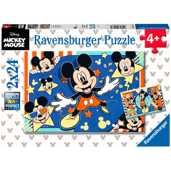 Mickey Mouse Puzzle 2x24p - Imagen 1