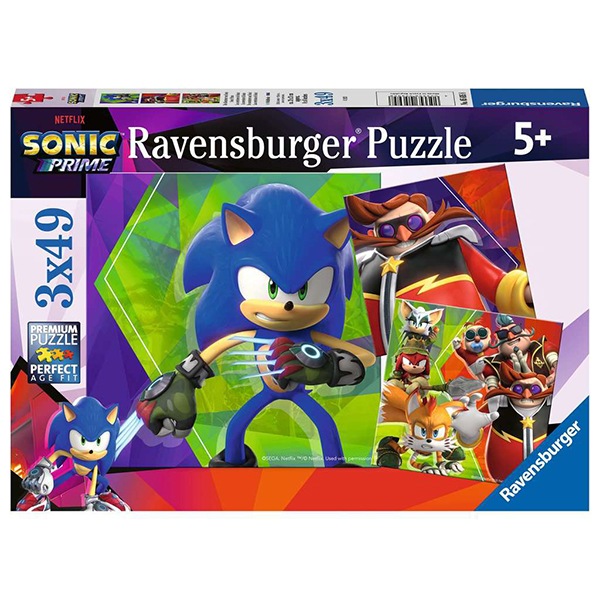 Sonic Prime Jigsaw Puzzle, 3x49pcs.