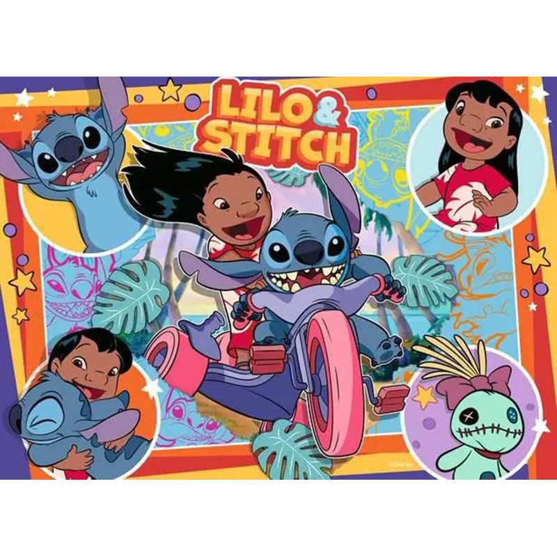 Stitch Puzzle 4x100p - Imagen 1