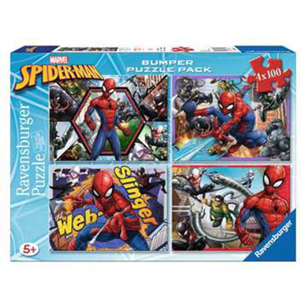 Puzzle 4x100p Spiderman Bumper - Imatge 1