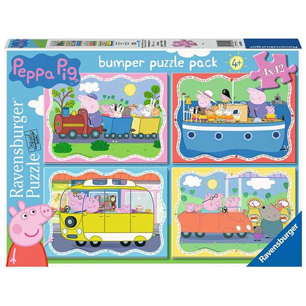Porquinha Peppa Puzzle 4x42p Bumper - Imagem 1