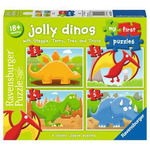 Pack 4 Puzzles Infantils Progressius Dinosaures - Imatge 1