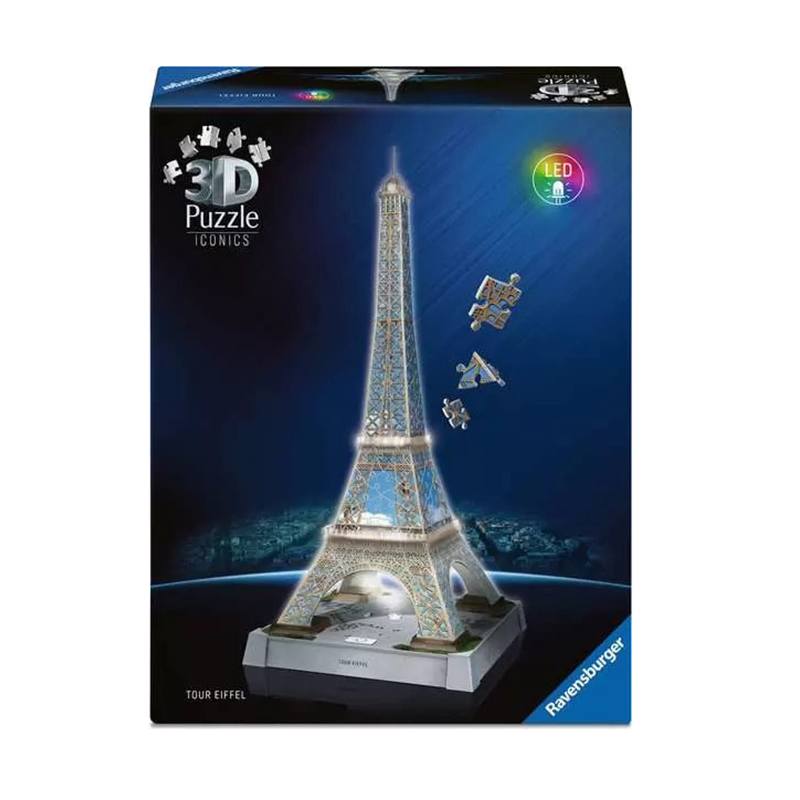 Puzzle 3D Iconics Torre Eiffel LED 216p