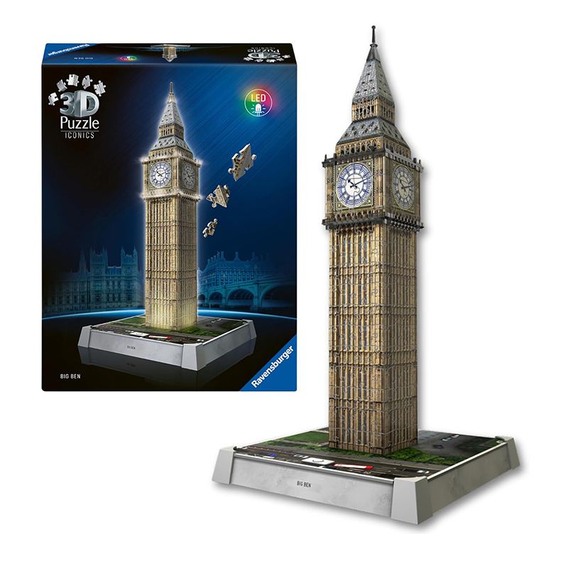 Puzzle 3D Iconics Big Ben con Luz