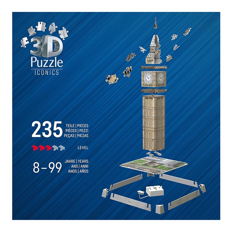 Puzzle 3D Iconics Big Ben con Luz - Imagen 1