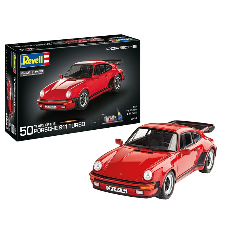 Revell - Maquete Carro Porsche 911 Turbo 50th Anniversary 1:24