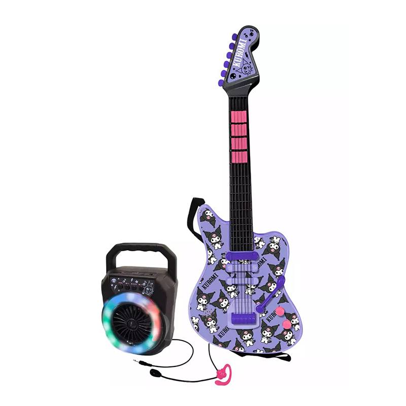 Kuromi Guitarra Eléctrica con Amplificador y Micrófono