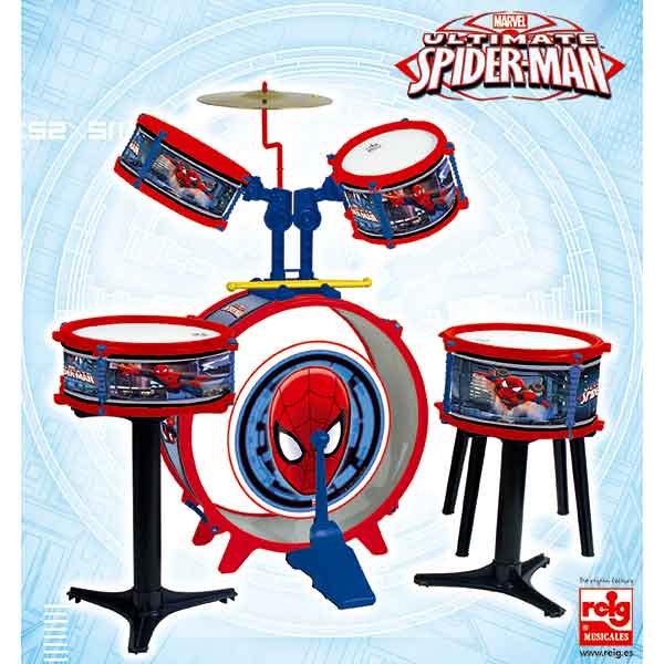 Gran Bateria Infantil Spiderman - Imagen 1