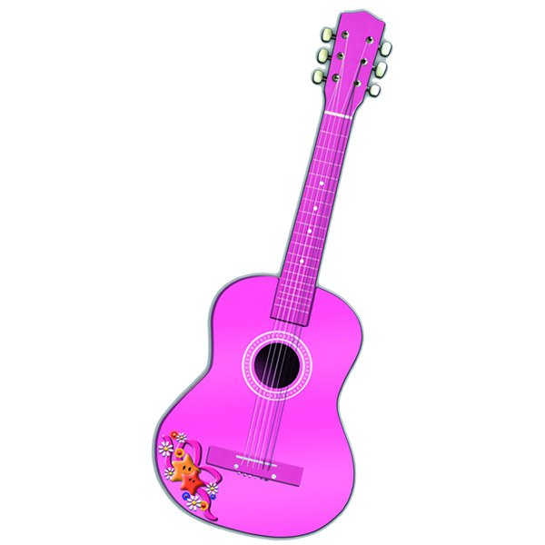 Guitarra Fusta 75cm Rosa - Imatge 1
