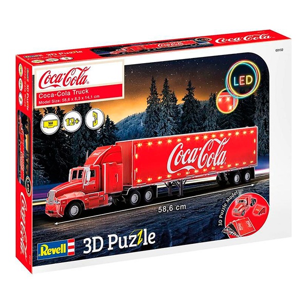 Puzzle 3D Coca-Cola Camión con luces 59cm - Imatge 3