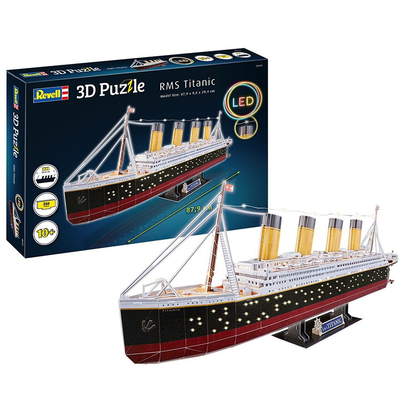 Revell Puzzle 3D Titanic LED - Imagem 1