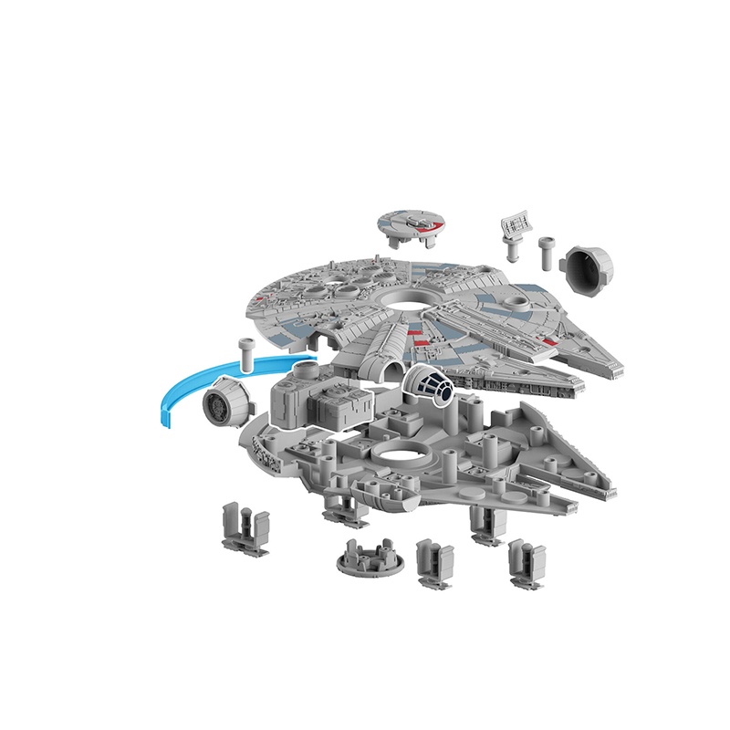 Puzzle 3D maqueta Star Wars Millenium Falcon luces y sonidos - Imagen 3