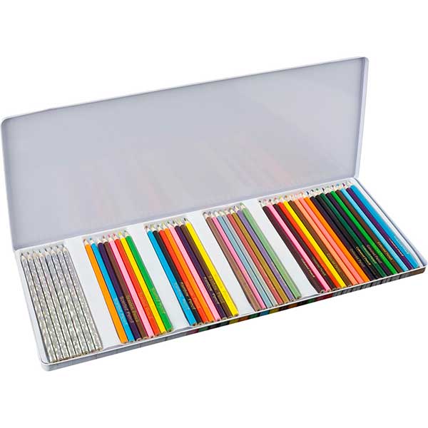 Conjunto 50 Lápices de Colores en Caja Metálica - Imatge 1