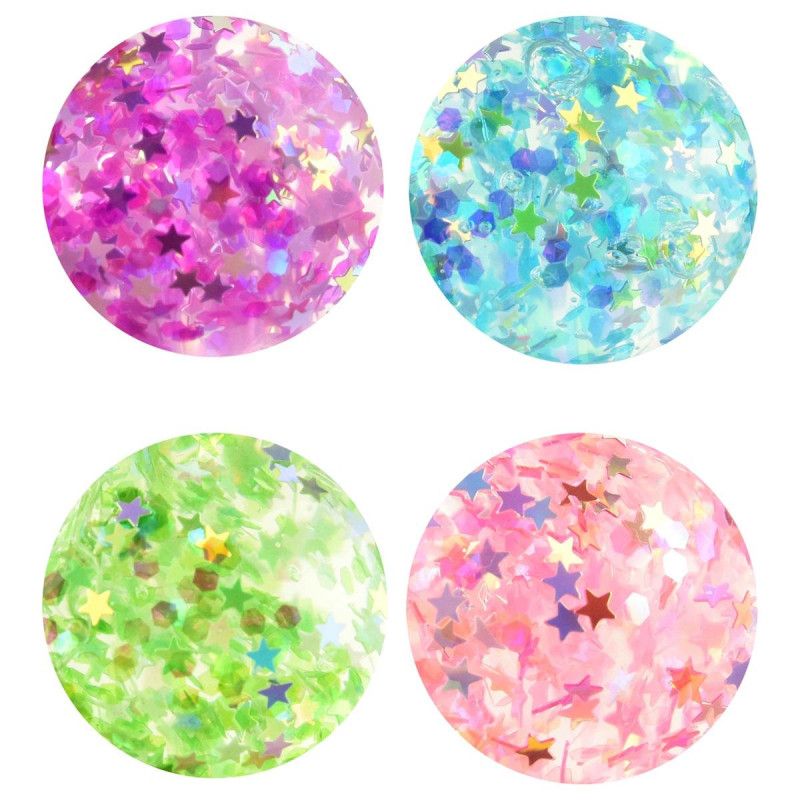 Bola Squeeze Star Glitter 7cm