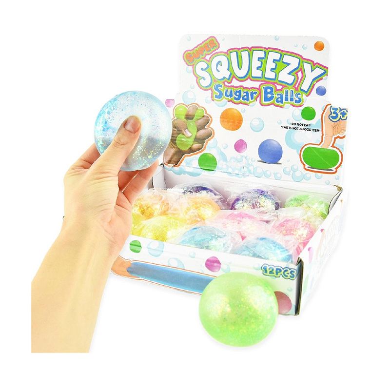 Bola Squeezy Sugar Glitter 6cm