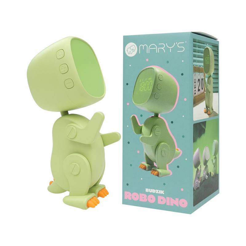 Mary's Reloj Despertador Robo Dino Verde