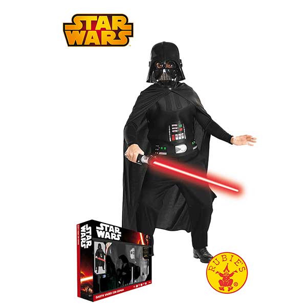 Disfraz Darth Vader con espada Star Wars 5-7 años - Imagen 1
