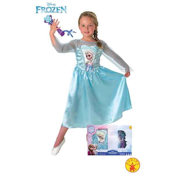 Disfraz Elsa Frozen y Micro Grabador 7-8 Años - Imagen 1