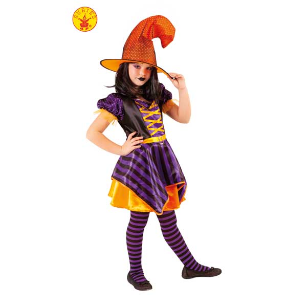 Disfraz Infantil Bruja Naranja 5-7 años - Imagen 1