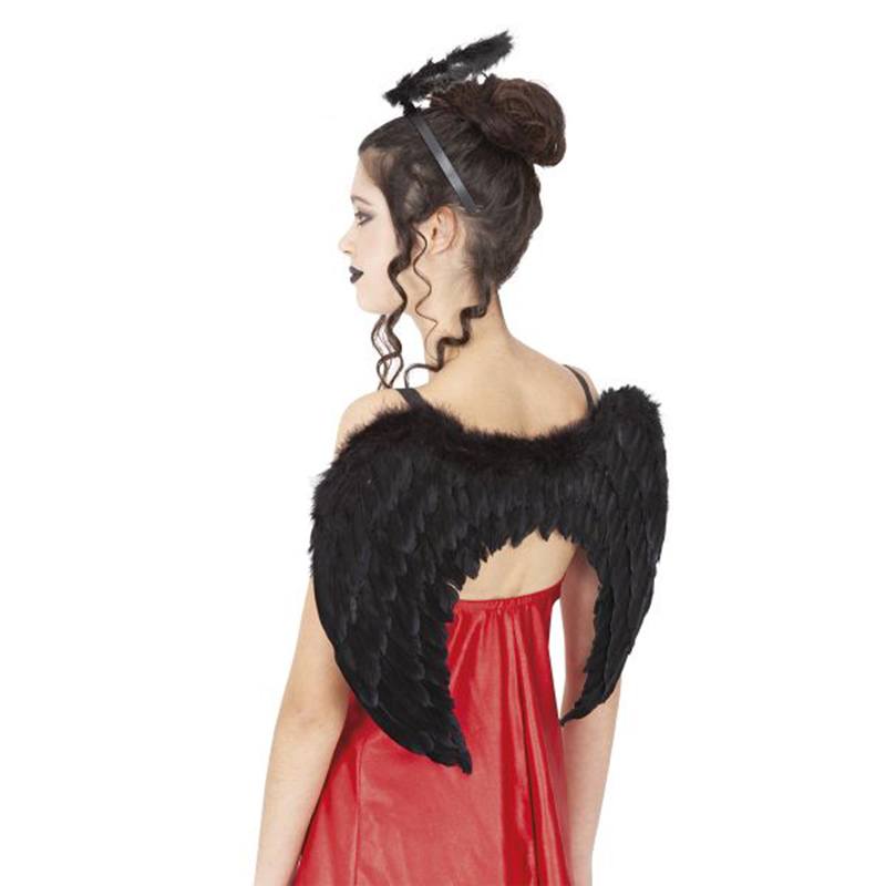 Set Ángel Negro - Alas Y Diadema