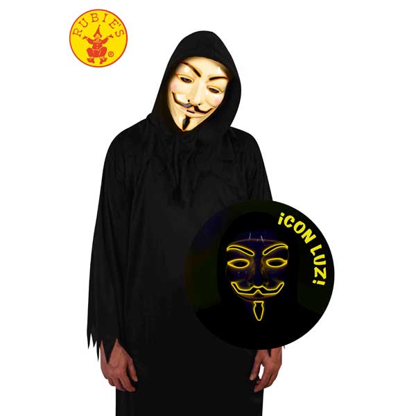 Máscara Anonymous com Luz - Imagem 1