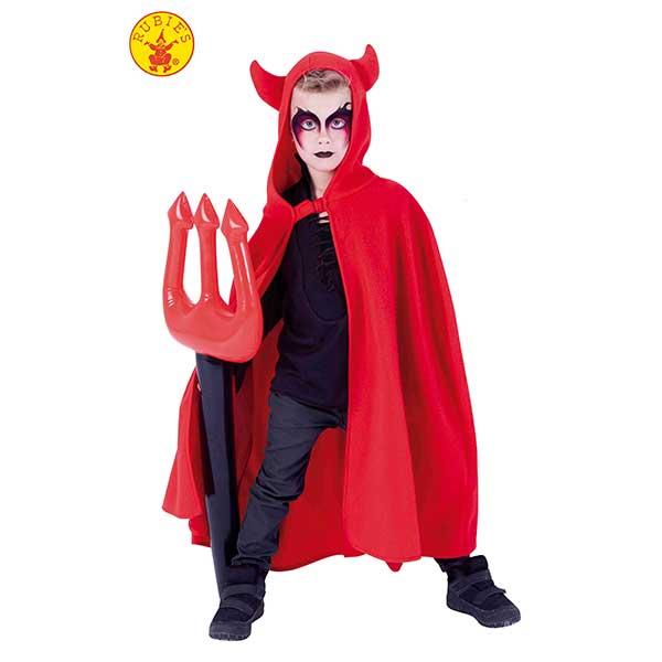 Capa Diablo con Tridente Hinchable Halloween - Imagen 1