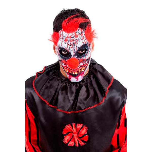 Màscara Pallasso amb Pèl Vermell - Imatge 1