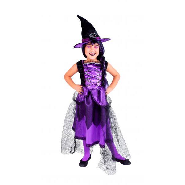 Disfraz Bruja Chic Púrpura 5-7 Años - Imagen 1
