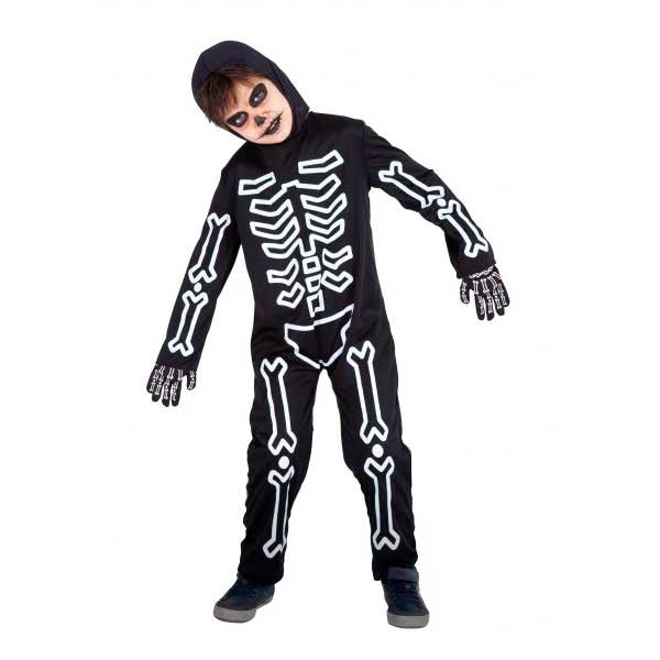 Traje Esqueleto Fluorescente de 5 a 7 Anos - Imagem 1