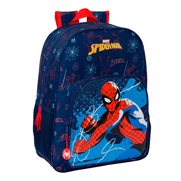 Spiderman Motxilla Adaptable Neon 42cm - Imatge 1
