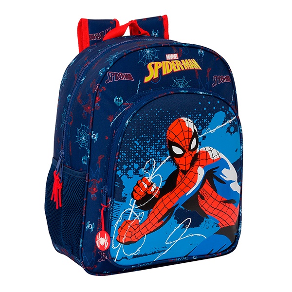 Spiderman Mochila Adaptable Neon 38cm - Imagen 1