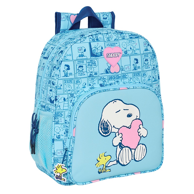 Snoopy Love Mochila Júnior Adaptável 38cm