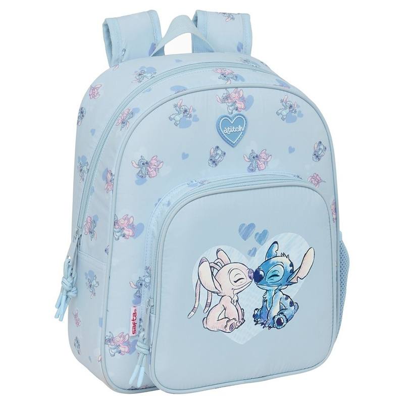 Stitch Mochila Infantil Adaptable a Carro Azul